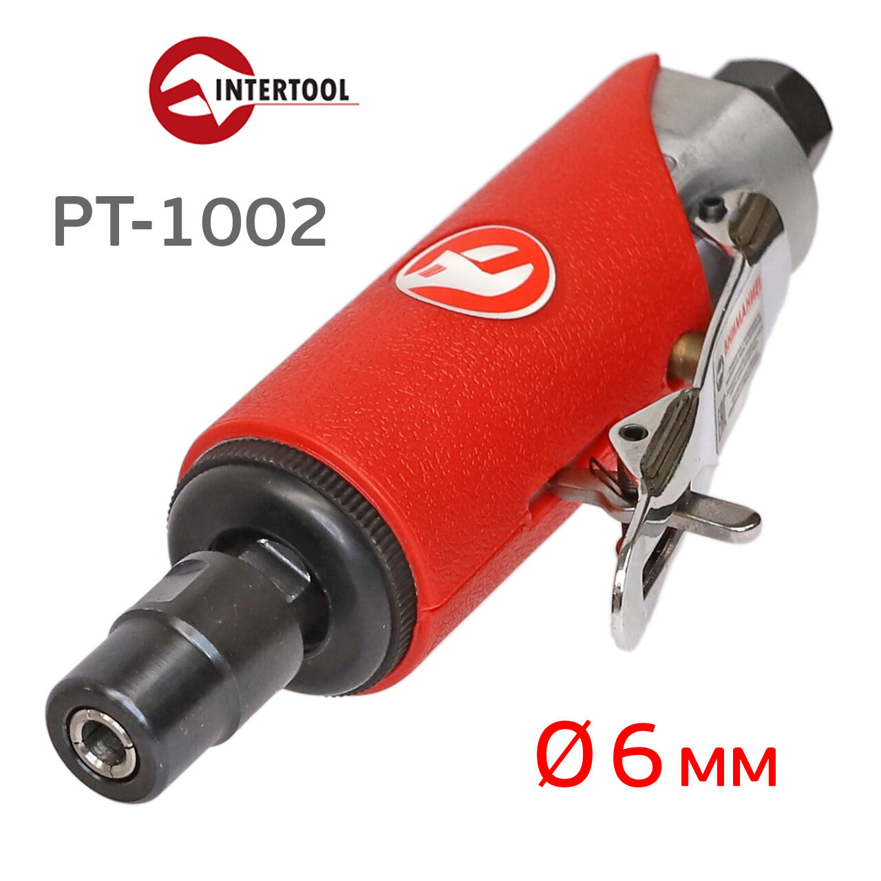 Зачистная машинка Intertool PT-1002 (цанга 6мм) пневматическая прямая минишлифмашинка 3