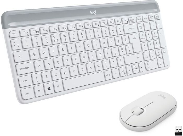 Клавиатура и мышь Wireless Logitech MK470 920-009207 USB, клавиатура: белая, 104 клавиши; мышь: белая, 1000 dpi, 3 кнопк