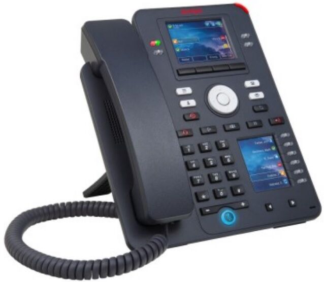 Проводной IP-телефон Avaya J159 700512394 PoE, Gigabit Ethernet, два цветных экрана, встроенная консоль, чёрный