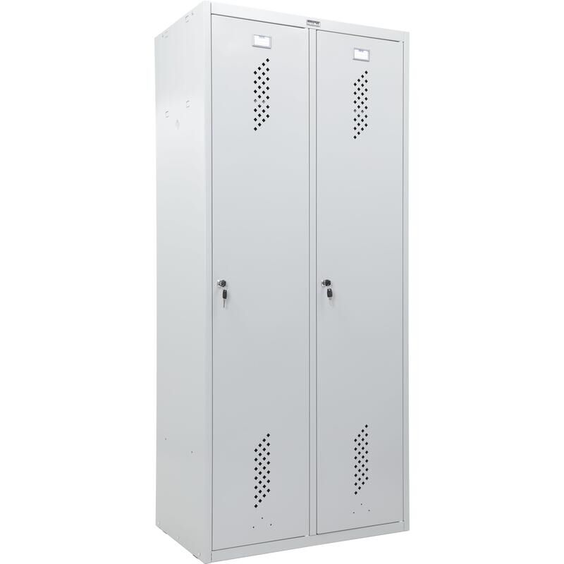 Шкаф для одежды металлический Практик Стандарт LS-21-80 (серый, 800х500х1830 мм)
