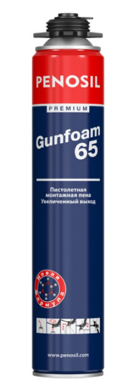Пена монтажная Penosil Premium Gunfoam 65 проф.лето 870 мл