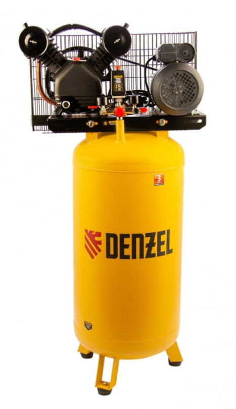 Компрессор Denzel BCV2200/100V воздушный рем. привод 2,3 кВт, 100 литров, 440 л/мин