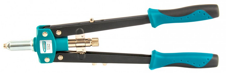 Заклепочник GROSS 420 мм,двуручный двухкомпонентные рукоятки, для заклепок 2,4-3,2-4,0-4,8