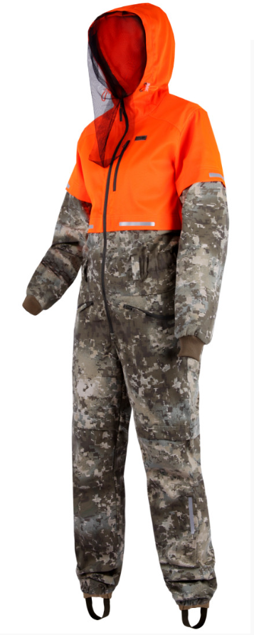 Комбинезон детский "Тайга-Д" летний, с защитными ловушками (пиксель/оранжевый) (40-42/170-176)