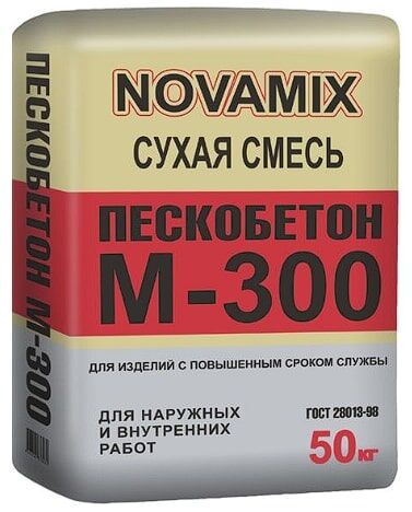 Сухая смесь Пескобетон М-300 Novamix, 50 кг