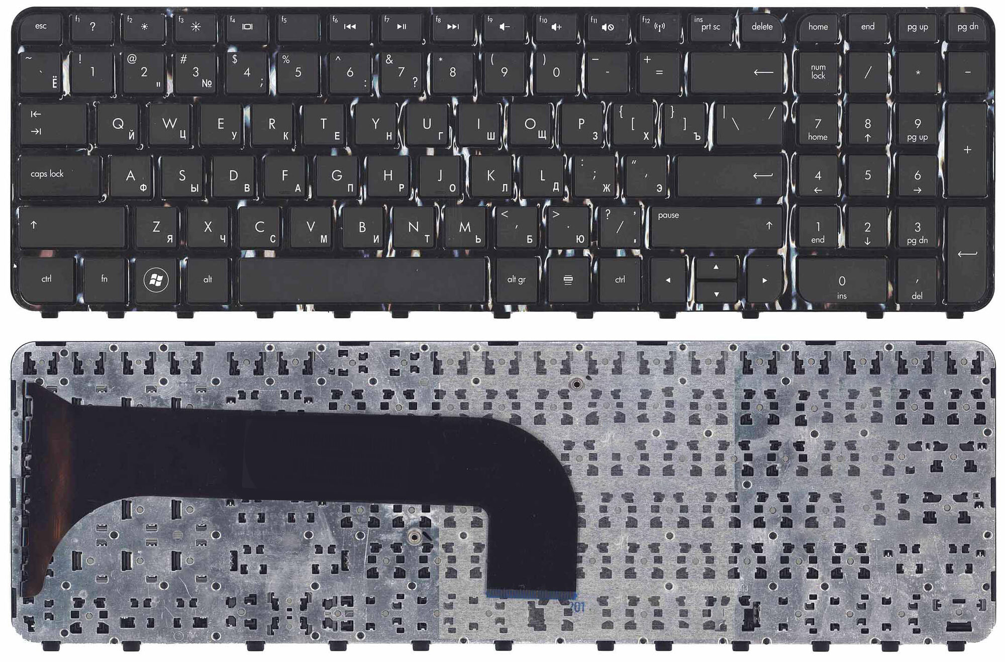Клавиатура для HP M6 M6-1000 черная с рамкой p/n: PK130U92B06, 690534-001, 698404-001, 9Z.N8MLN.101