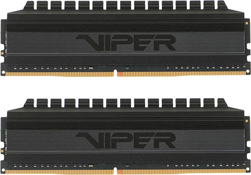 Оперативная память Patriot Memory DDR4 8GB (2x4GB) 3200Mhz Viper BLACKOUT (PVB48G320C6K)