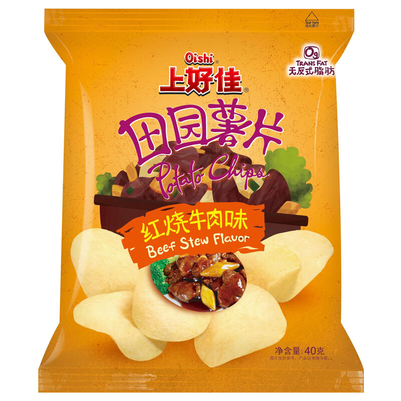 Чипсы Oishi Potato Chips Beef Stew со вкусом тушеной говядины 40 г