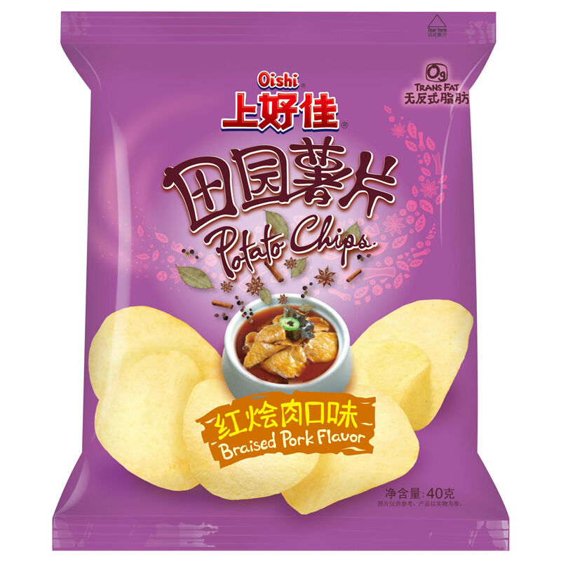Чипсы Oishi Potato Chips Braised Pork со вкусом тушеной свинины 40 г