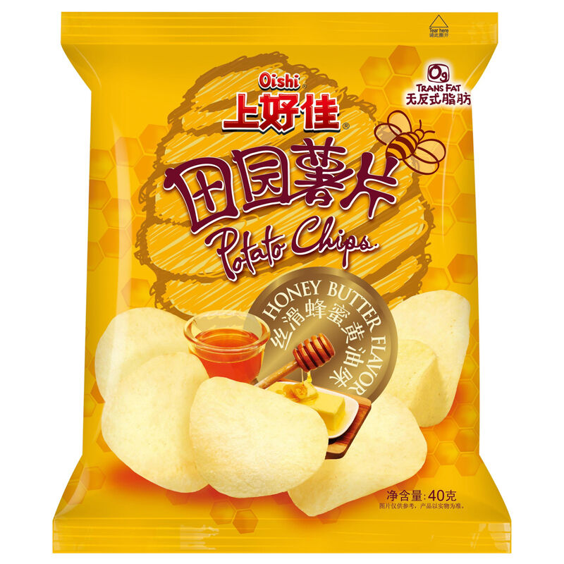 Чипсы Oishi Potato Chips Honey&Butter медовые 40 г