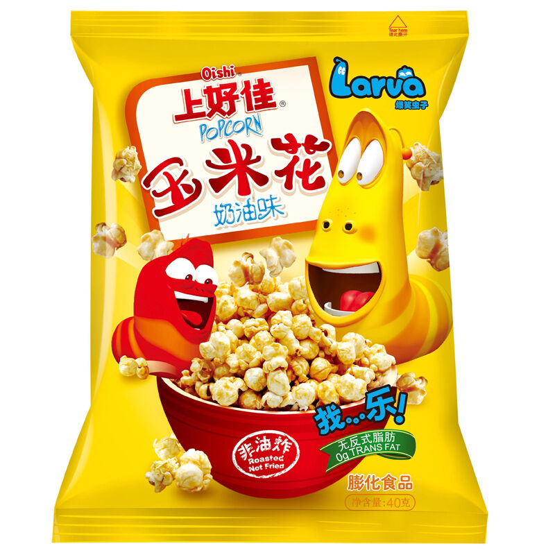Попкорн Oishi Larva Popcorn сливочный 40 г
