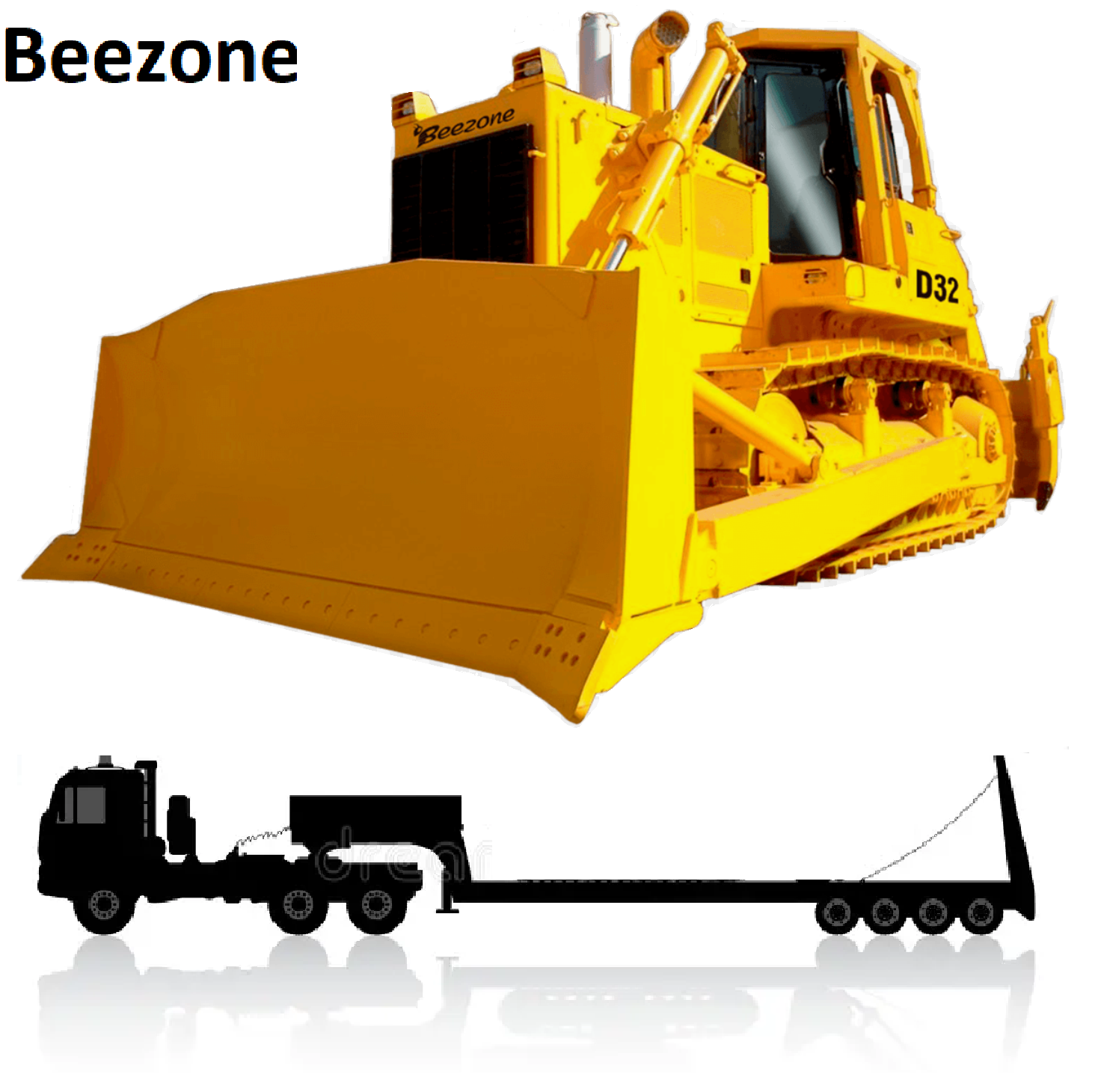 Перевозка бульдозера Beezone. перевозка 45 тонн, перевозка негабаритных грузов,  перевозка негабаритных грузов автотранспортом, разрешение на перевозку негабаритных грузов, автомобильные перевозки негабаритных грузов, для перевозки негабаритных грузов
