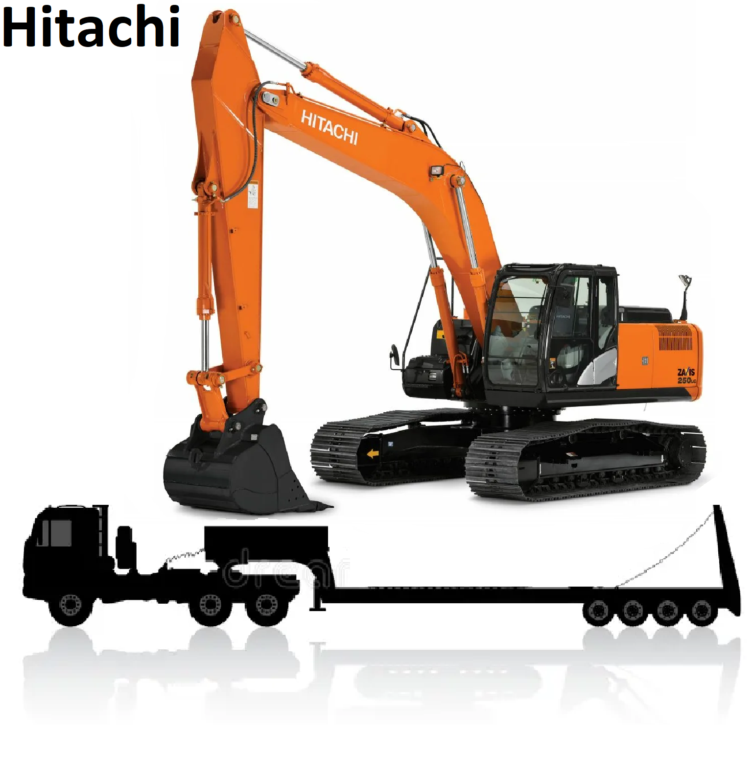 Перевозка экскаватора Hitachi