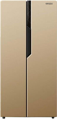 Холодильник Side by Side Ginzzu NFK-420 золотистый