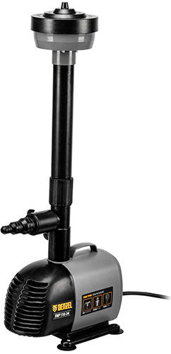 Насос фонтанный Denzel FNP110-34, 112 Вт, подъем 3.4 м, 3400 л/ч, колокольчик/каскад/гейзер FNP110-34 112 Вт подъем 3.4
