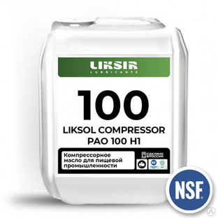 Масло с пищевым допуском компрессорное Liksir Liksol Compressor PAO 100 H1 20 л 