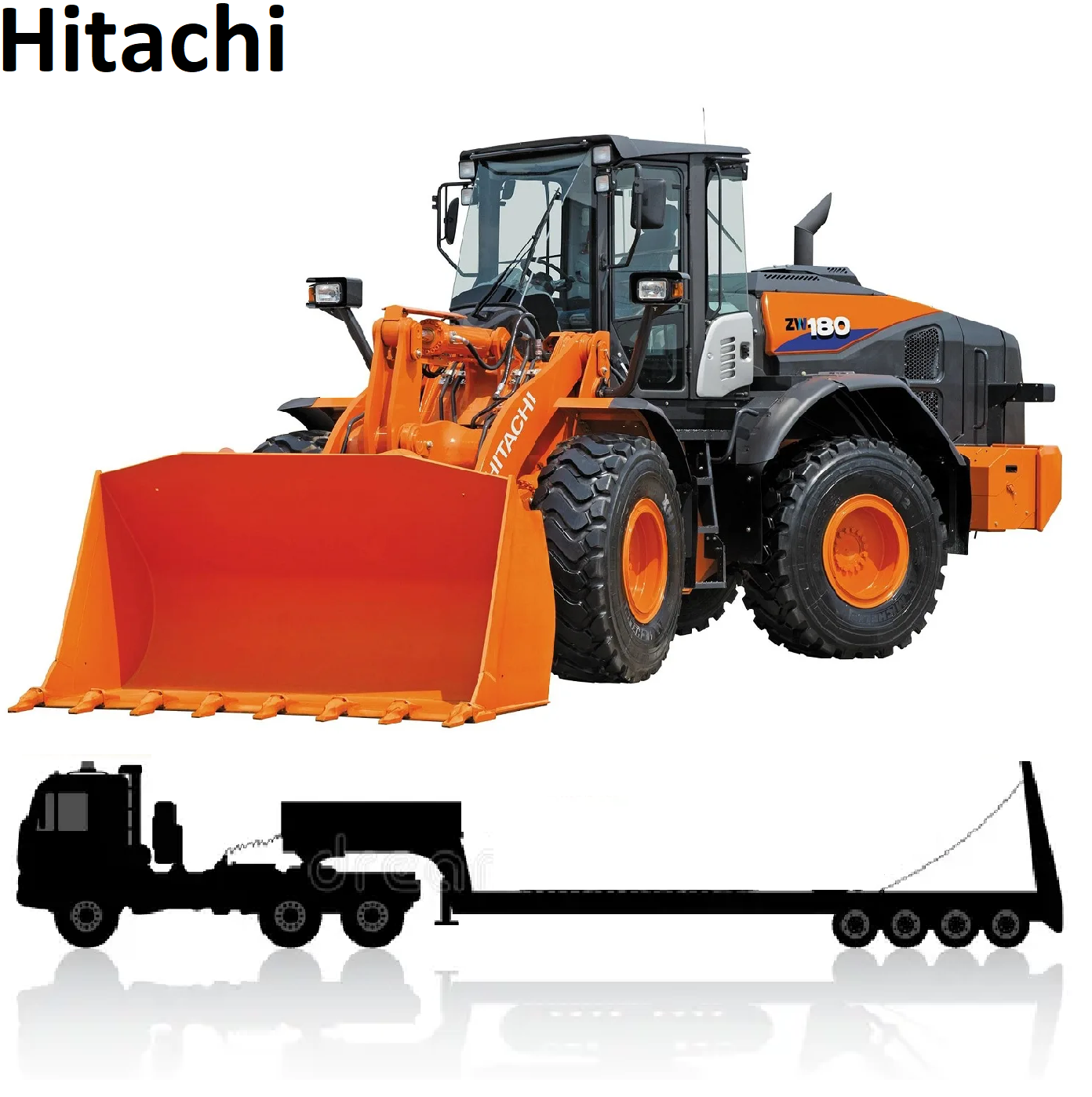 Перевозка погрузчика Hitachi