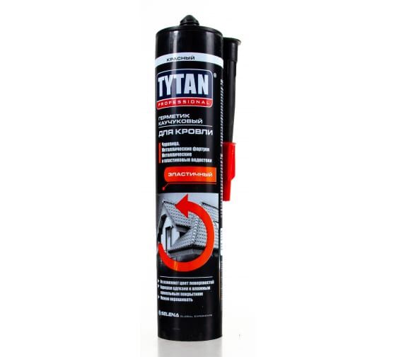 Герметик каучуковый для кровли, красный TYTAN Professional 310мл