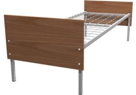 Кровать на металлической сварной сетке с деревянными спинками - ДС-1 - для общежитий, гостиниц, турбаз, больниц, санатор