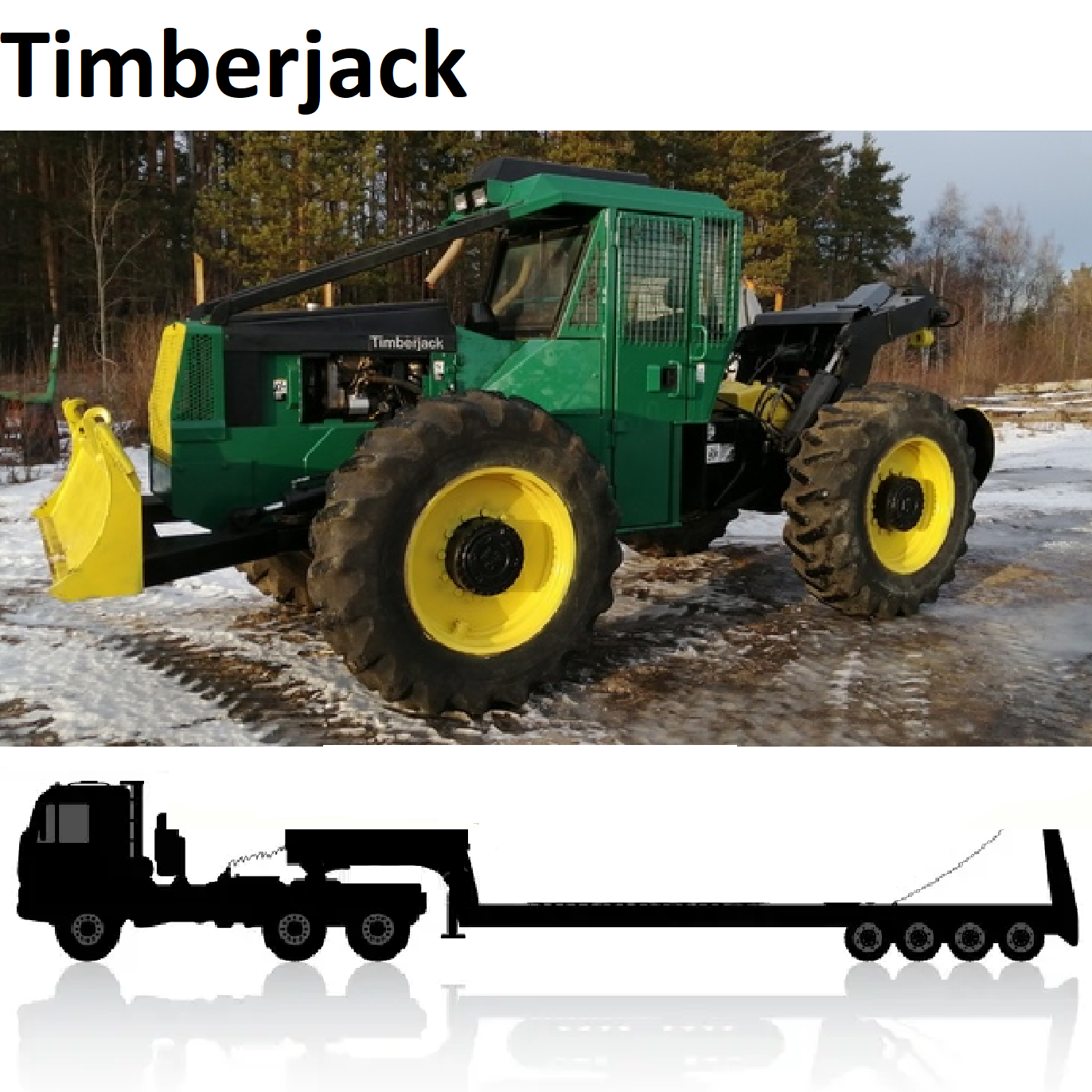 Перевозка тракторов Timberjack