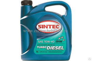 Масло SINTEC Turbo Diesel SAE 10W-40 API CF-4/CF/SJ канистра 5 л / Motor oil 5liter can 