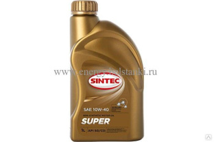 Масло SINTEC Супер SAE 10W-40 API SG/CD канистра 1 л / Motor oil 1liter can 