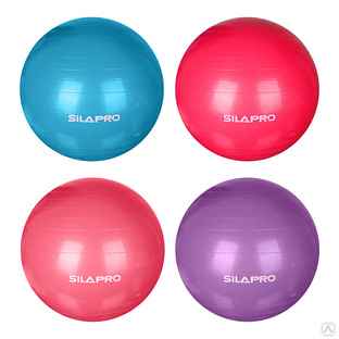 SILAPRO Мяч для фитнеса гимнастический, ПВХ, d 85см, 1000г, 4 цвета 