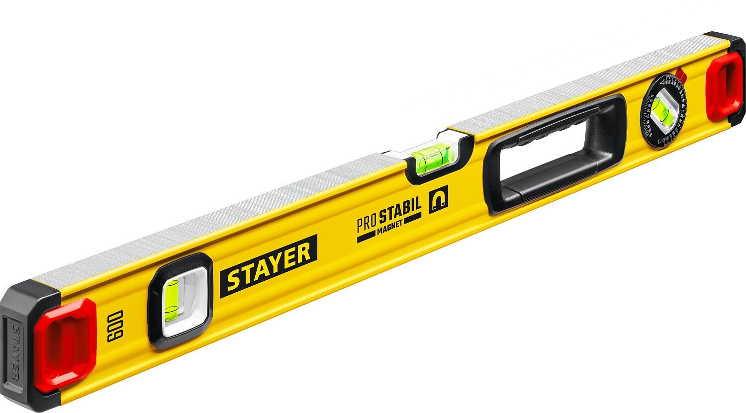 STAYER PRO STABIL, 600 мм, усиленный профиль, магнитный уровень с поворотным глазком, Professional (3480-060)