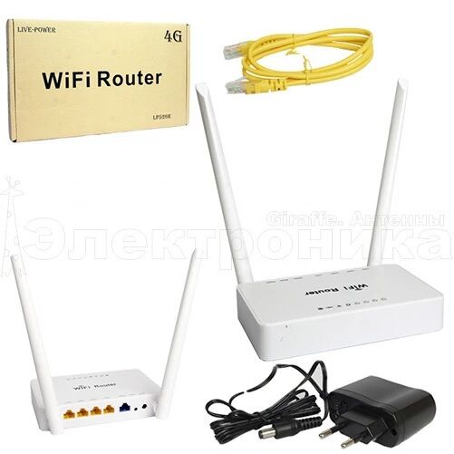 Роутер ZBT WE526 300Mbps Wi-Fi, с поддержкой 3G/4G модемов, 9В 1