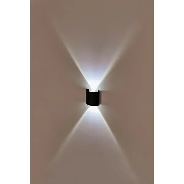 Настенный светильник светодиодный IMEX LED 2x1W 4200K черный 220V IP54 IL.0014.0001-2 BK нейтральный белый свет цвет чер