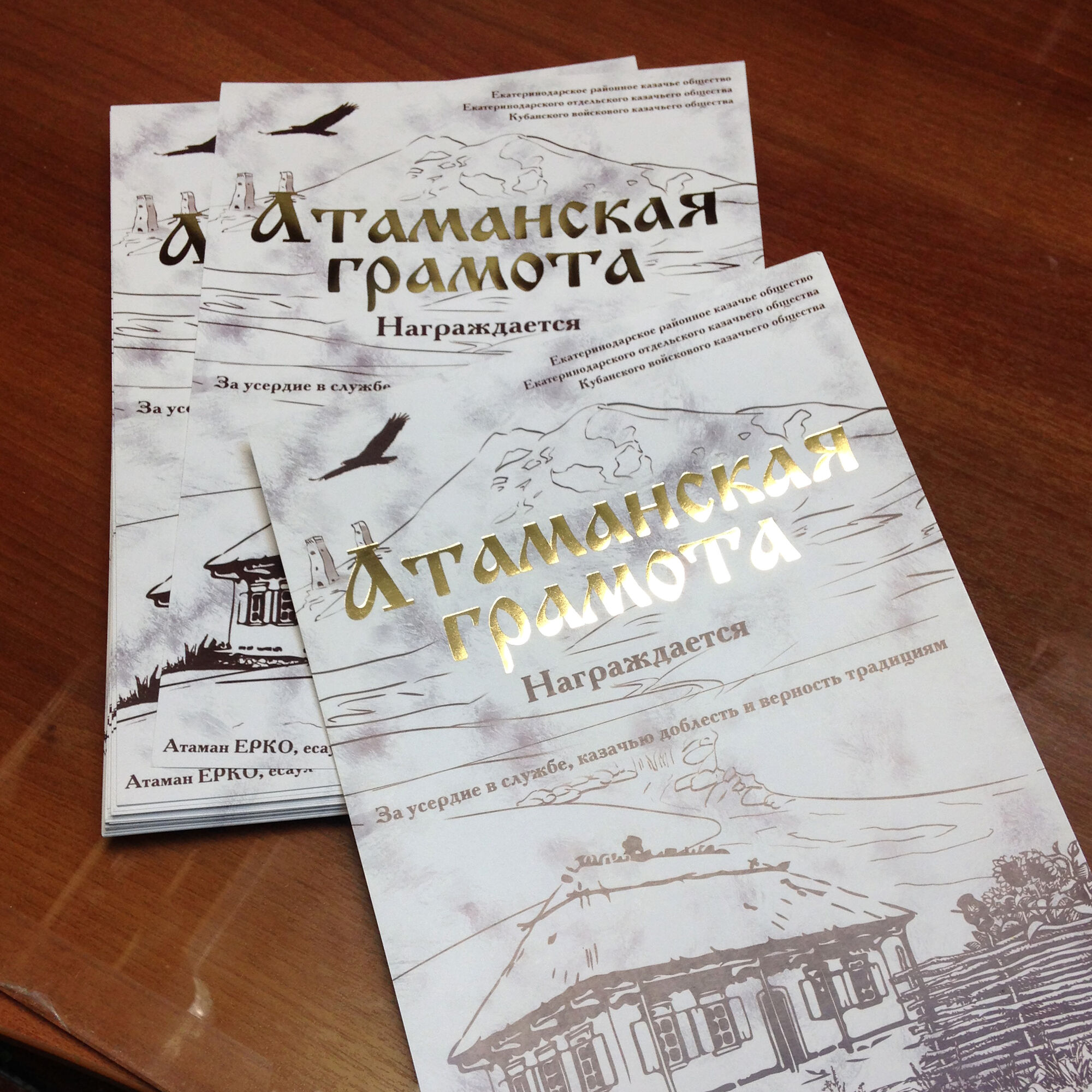 Благодарность, цветная печать, цена в Краснодаре от компании ГРАНАТ  типография