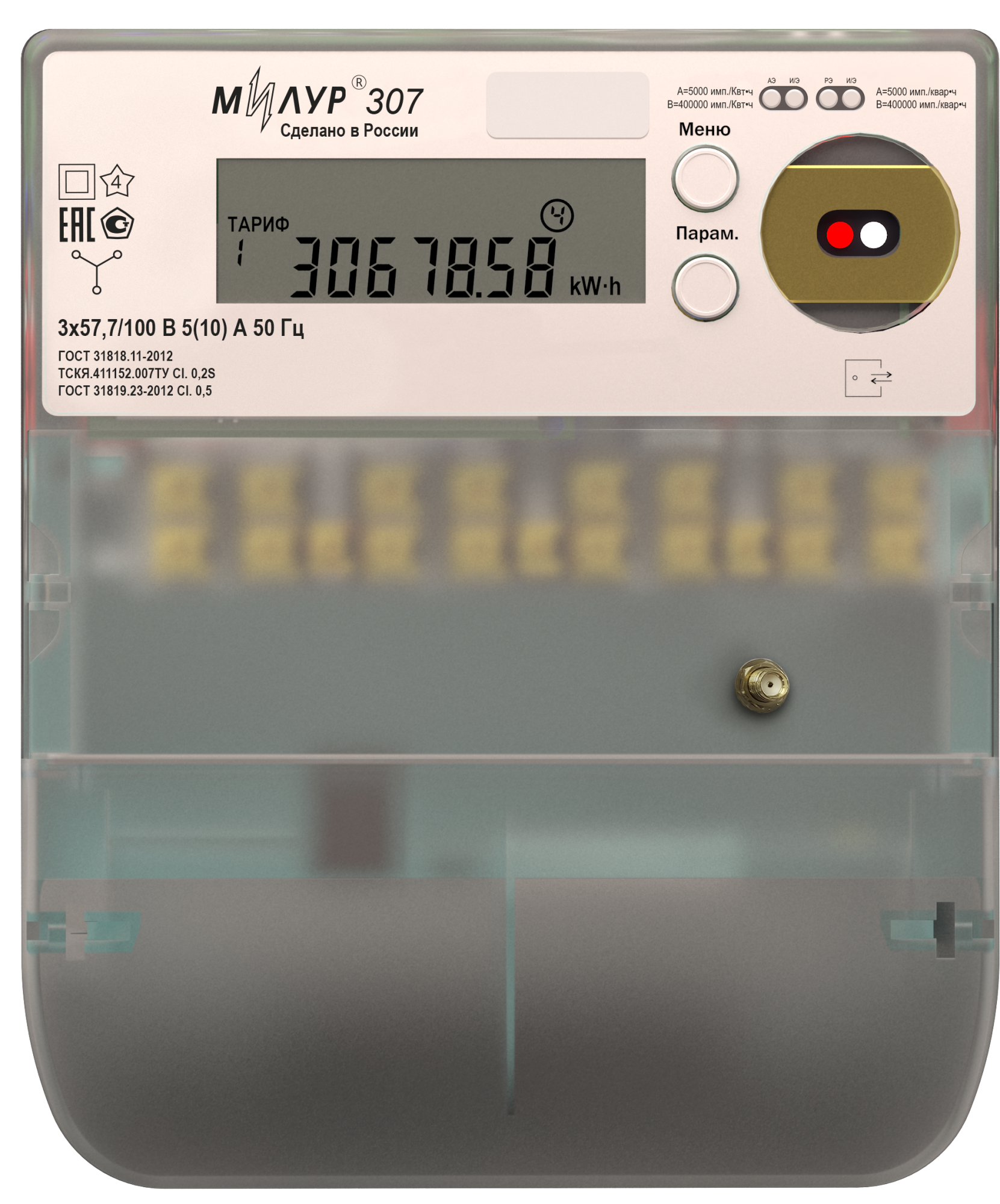 Счетчик электроэнергии Милур 307.52-PRRZ-2-D