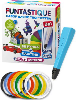 Набор для 3D рисования Funtastique CLEO (Синий) PLA-пластик 7 цветов FPN04U-PLA-7