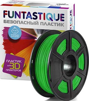 Пластик в катушке Funtastique ABS,1.75 мм,1 кг, цвет зелёный пигмент ABS 1.75 мм 1 кг цвет зелёный пигмент