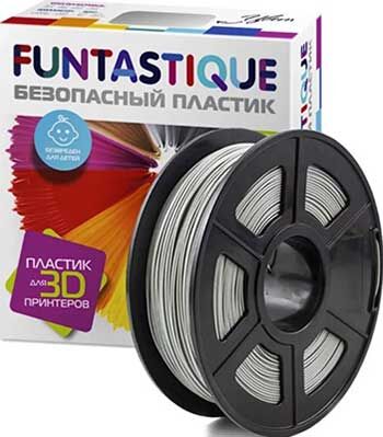 Пластик в катушке Funtastique ABS,1.75 мм,1 кг, цвет серый ABS 1.75 мм 1 кг цвет серый