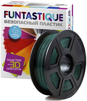 Пластик в катушке Funtastique PETG,1.75 мм,1 кг, цвет темно-зеленый PETG 1.75 мм 1 кг цвет темно-зеленый