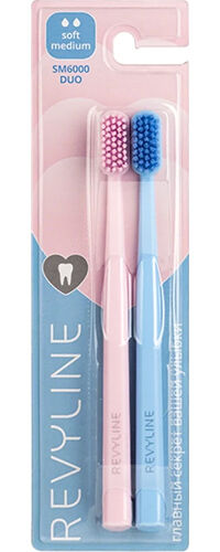 Набор зубных щеток Revyline Pink + Blue. SM6000 DUO