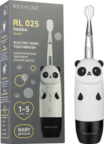 Электрическая зубная щетка Revyline RL 025 Baby Panda, черная RL 025 Baby Panda черная