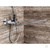 RAIN Смеситель для ванны Атриа, плоский излив 40см, душ. набор, картридж 40мм, латунь, хром #7