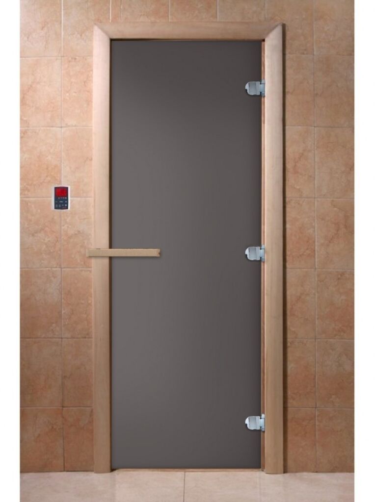 Дверь для сауны DoorWood "Затмение" 190х70 (графит матовый, коробка хвоя) DoorWood (ДорВуд)