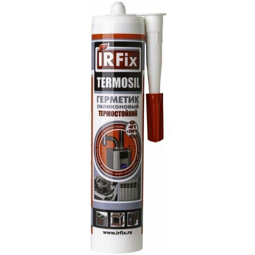 Герметик силиконовый термостойкий IRFIX TERMOSIL красный 310мл IRFix