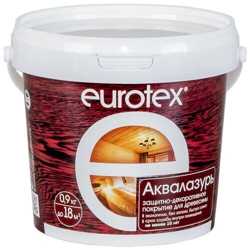 Пропитка по дереву EUROTEX Аквалазурь бесцветный 0,9л (Рогнеда)