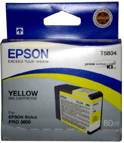 Картридж Epson T5804 Yellow 80 мл (C13T580400)