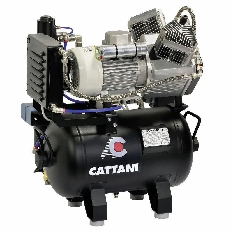 Компрессор Cattani трехцилиндровый с осушителем без кожуха, 238 л/мин