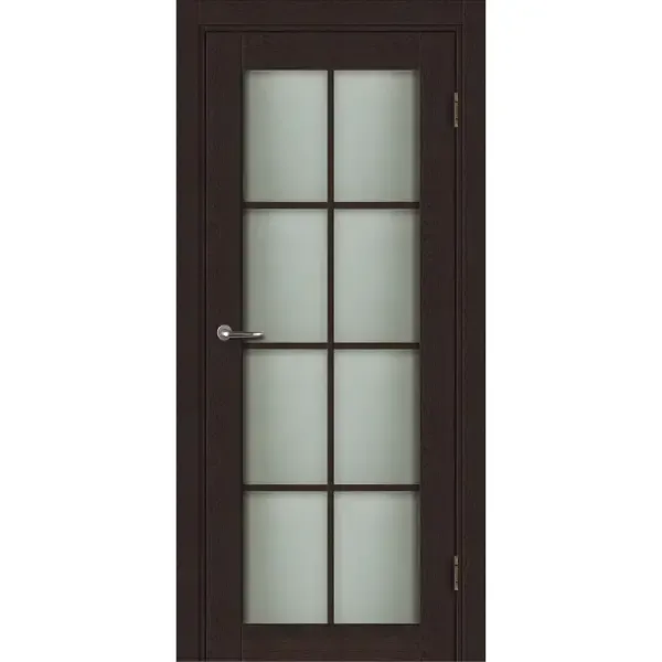 Дверь межкомнатная Пьемонт остекленная CPL ламинация цвет дуб оверленд 70x200 см (с замком и петлями) МАРИО РИОЛИ