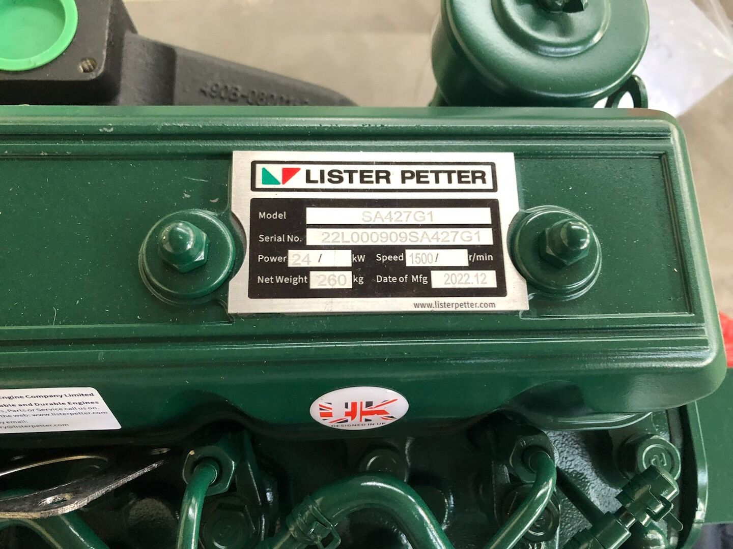 Дизельный генератор Lister Petter SGT-220LW, модель двигателя LP689G1, 1200x2400x1660 мм, открытого типа 3