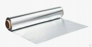 Фольга алюминиевая пищевая, Толщ. 0.016 мм, Шир.: 120 мм 
