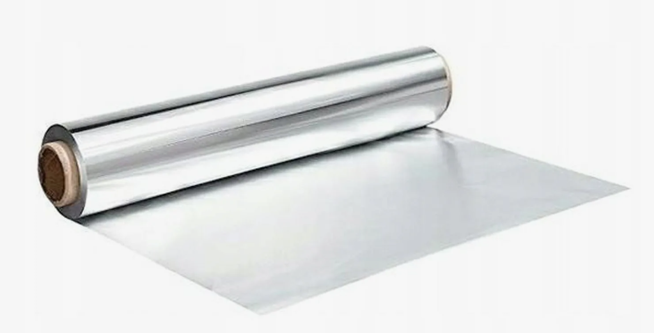Фольга алюминиевая пищевая, Толщ. 0.1 мм, Шир.: 500 мм, Марка: АД