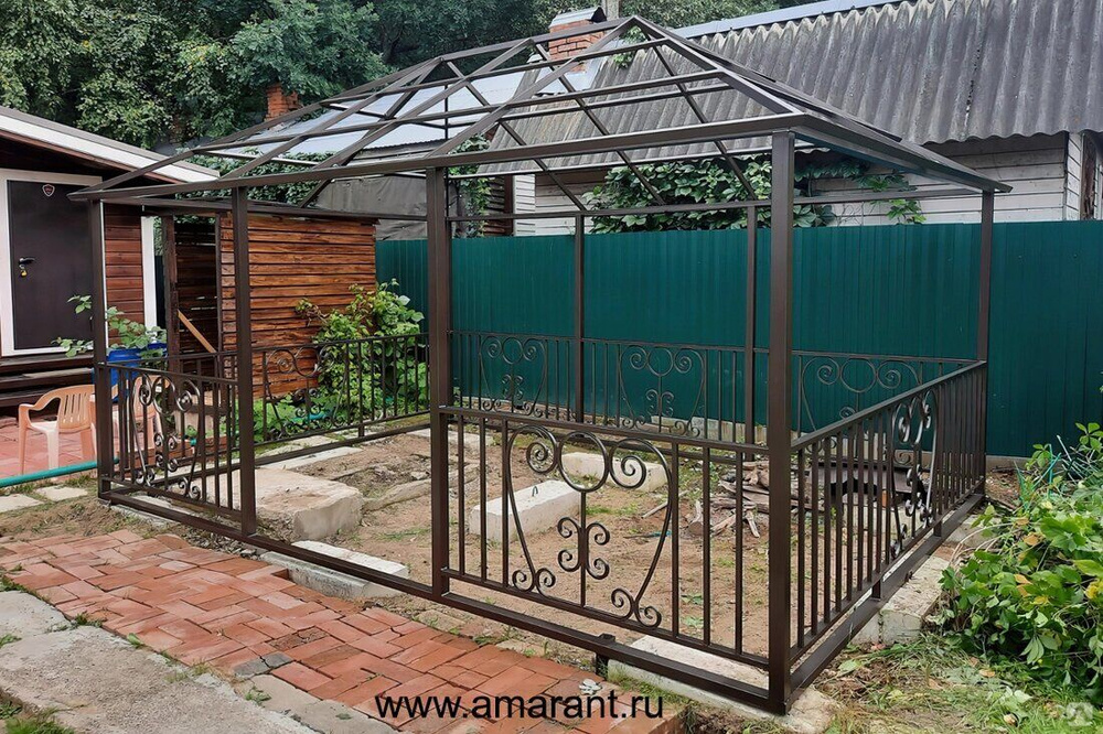Каркас беседки под черепицу "Посейдон" (250х500х400) см Беседки Амарант ...