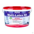 Краска моющаяся ПУФАС MATT-LATEX латексная матовая Черная мороз. (10л=13,5кг) RAL 9005 
